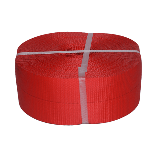 Red wide webbing material for hoisting webbing sling