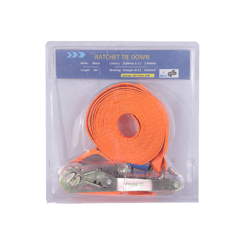 Ratchet Tie Down Set 50mm 1PK Blister pack